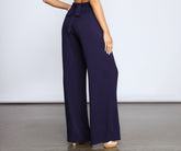 Pantalon large à taille nouée Fab